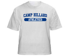 Camp Hillard Athletic Camp Tee w/royal imprint
