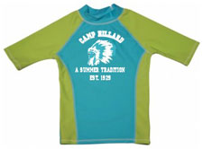 Turquoise/Lime Camp Hillard UV Swim Shirt