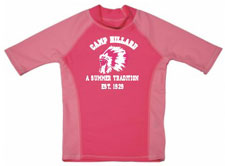 Hot Pink/Light Pink Camp Hillard UV Swim Shirt