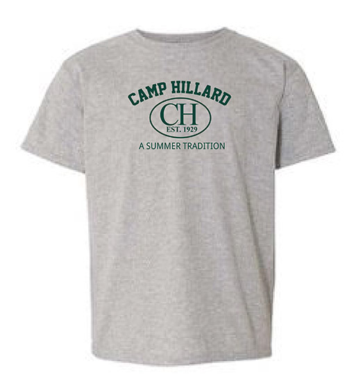 Camp Hillard gray Full-front Camp Tee