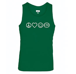 Girls Green Tank Top with white imprint