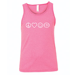 Girls Pink Tank Top with White Imprint